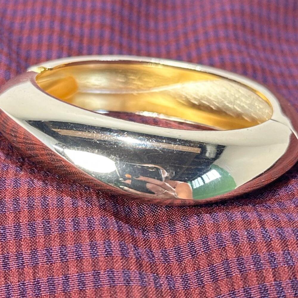 Silver gold bangle bracelet